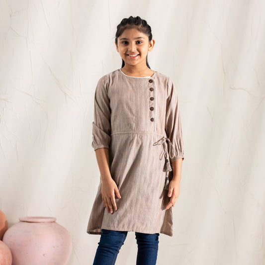 Girls Teen Tunic-Brown