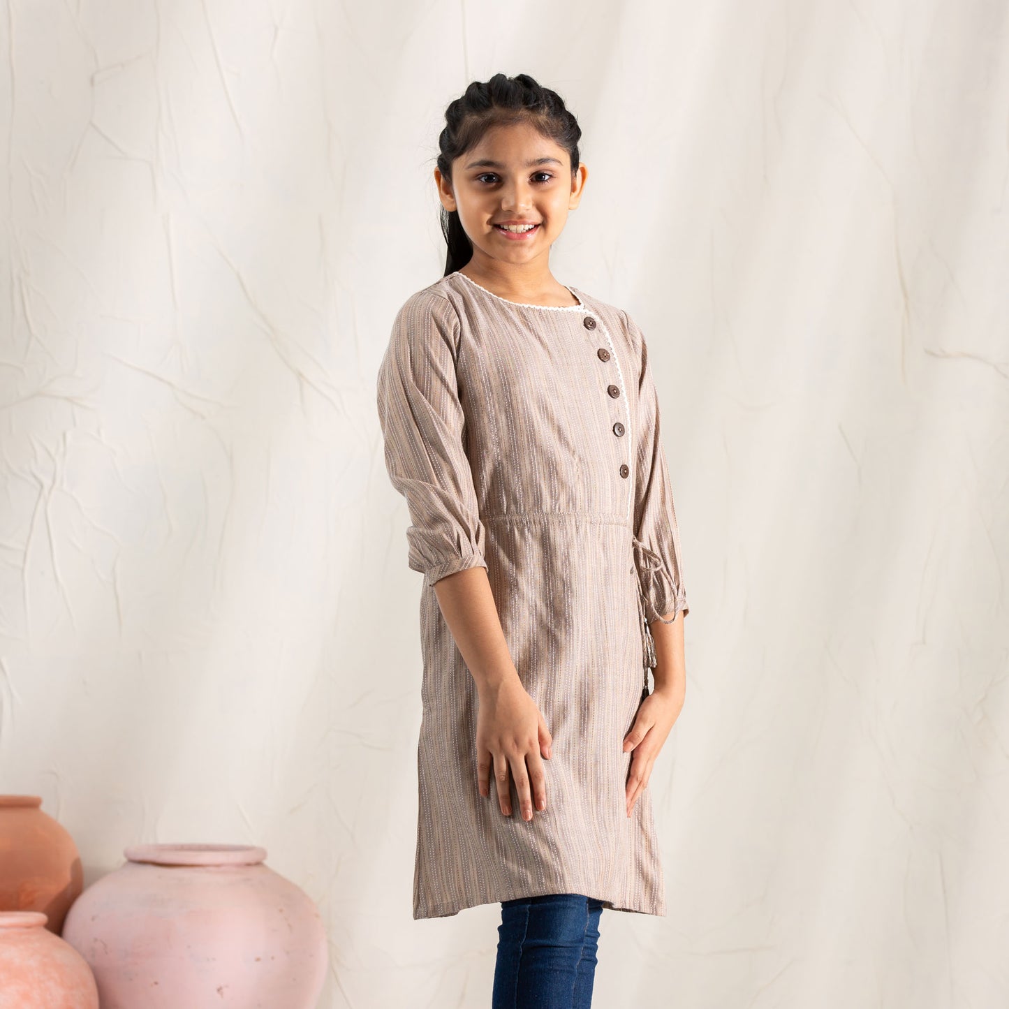 Girls Teen Tunic-Brown