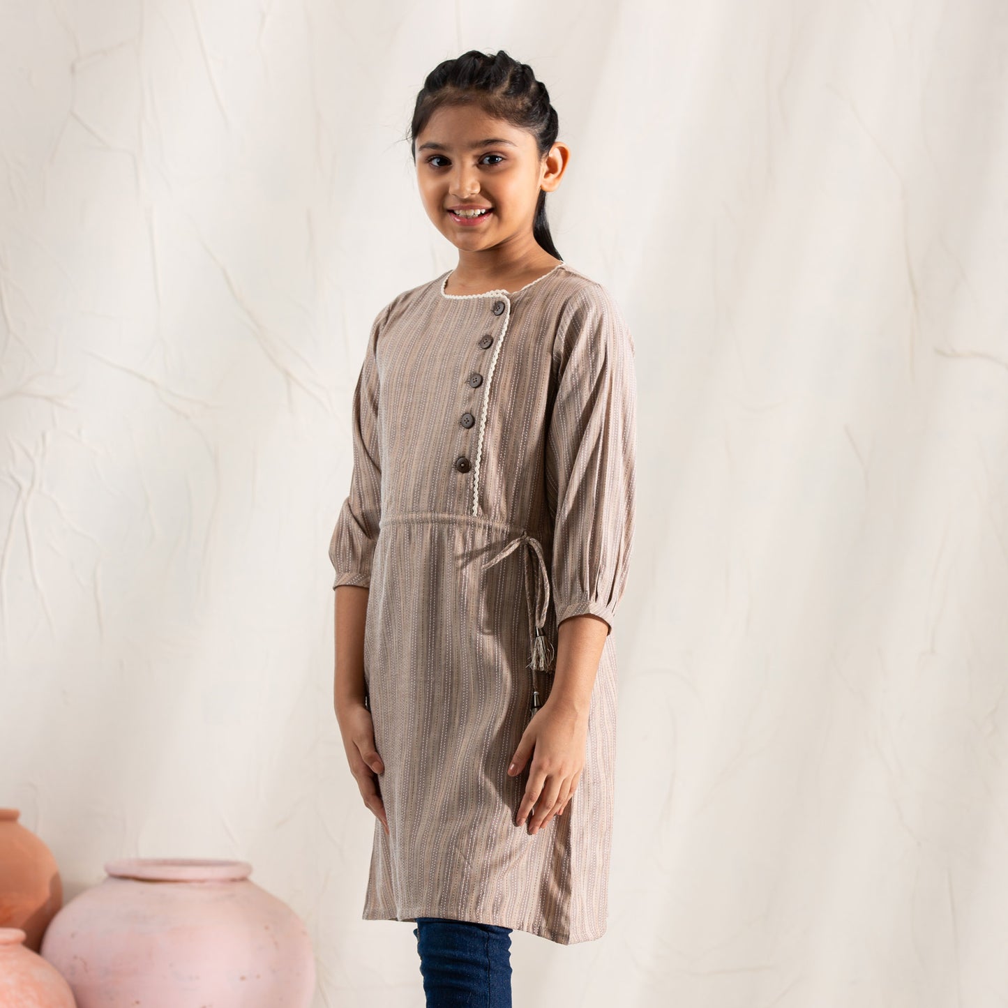 Girls Teen Tunic-Brown