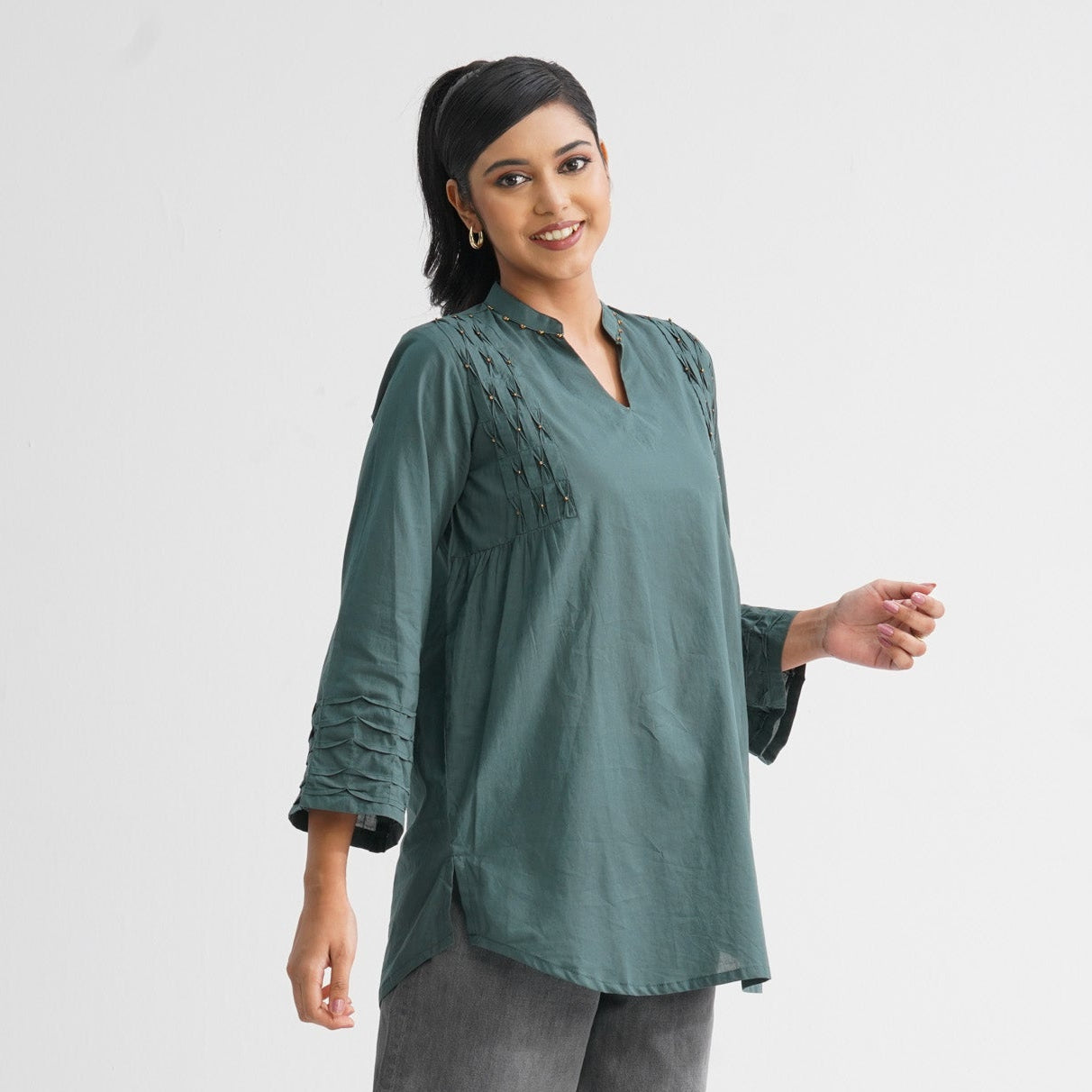 Women’s Green Cotton Tunic