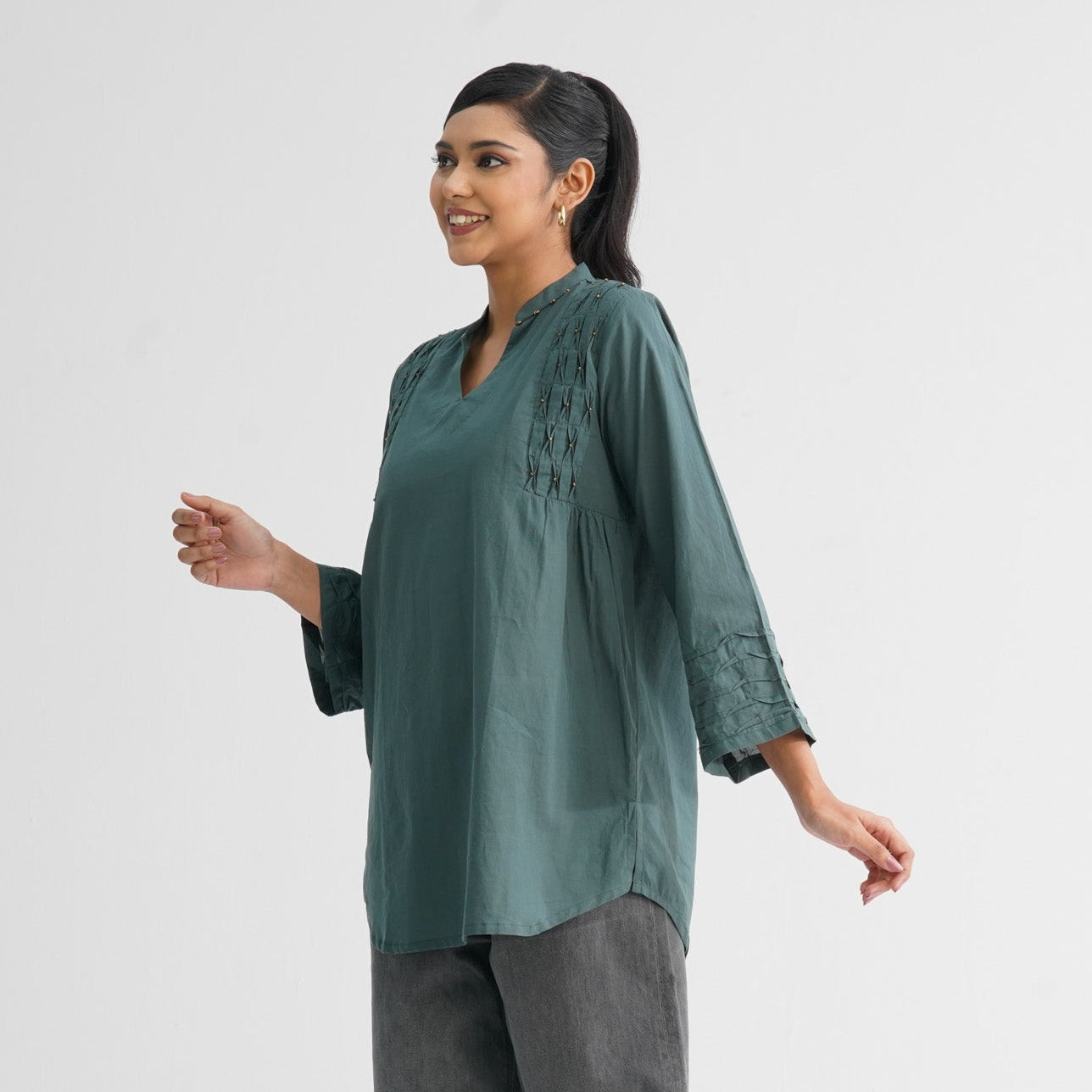 Women’s Green Cotton Tunic