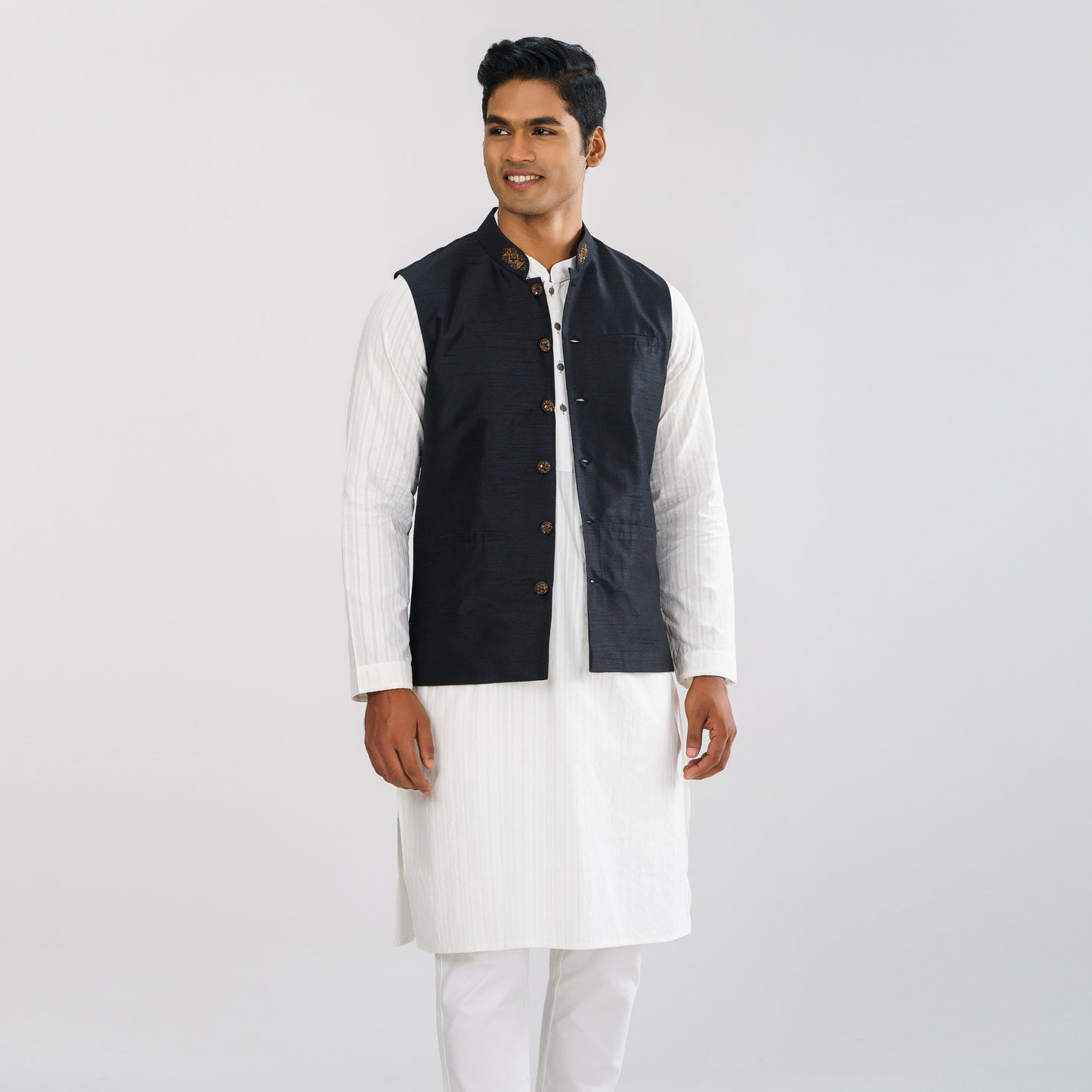 Men Black Karchupi Vest