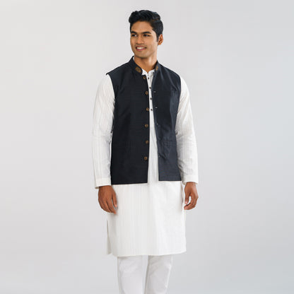 Men Black Karchupi Vest