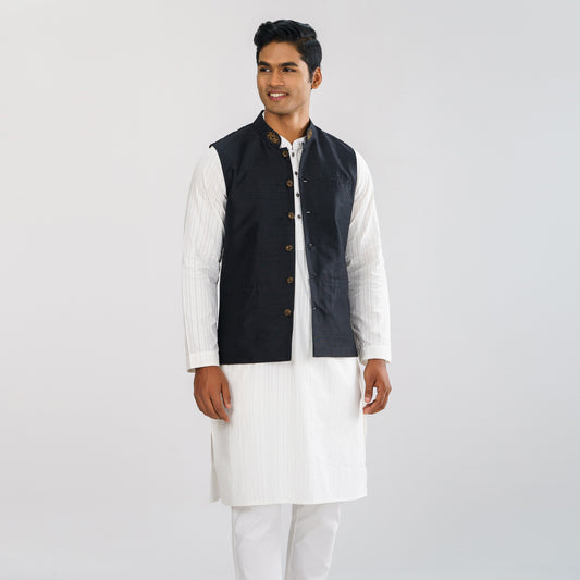 Men Black Karchupi Vest