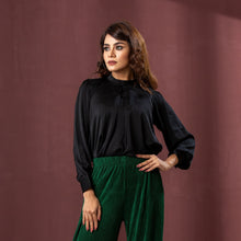 Load image into Gallery viewer, ETHNIC WORKWEAR TOP-BLACK
