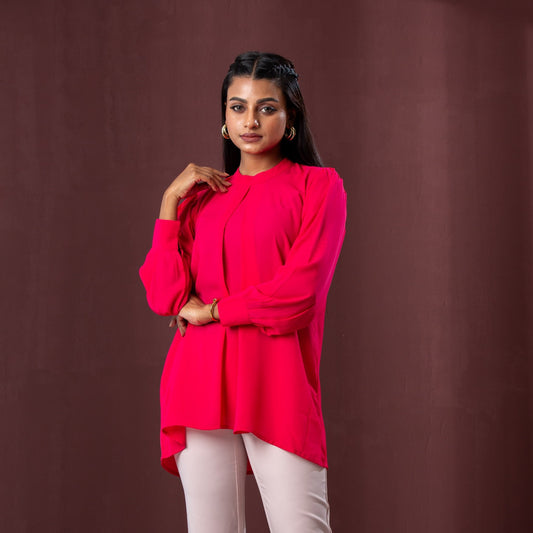 Womens Ethnic Workwear Top-Pink