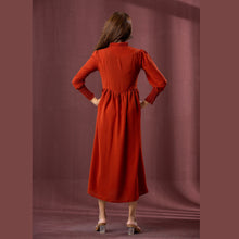 Load image into Gallery viewer, Womens Orange Georgette Dress
