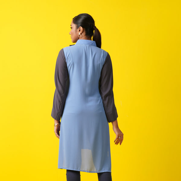 LADIES TUNIC-BLUE