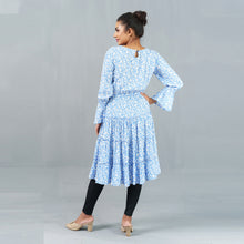 Load image into Gallery viewer, Ladies Dress- Sky Blue/White
