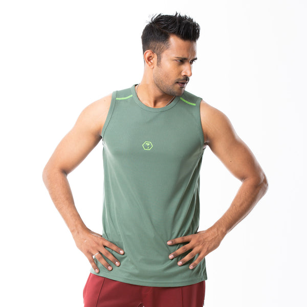 MENS TANK TOP-FOREST GREEN