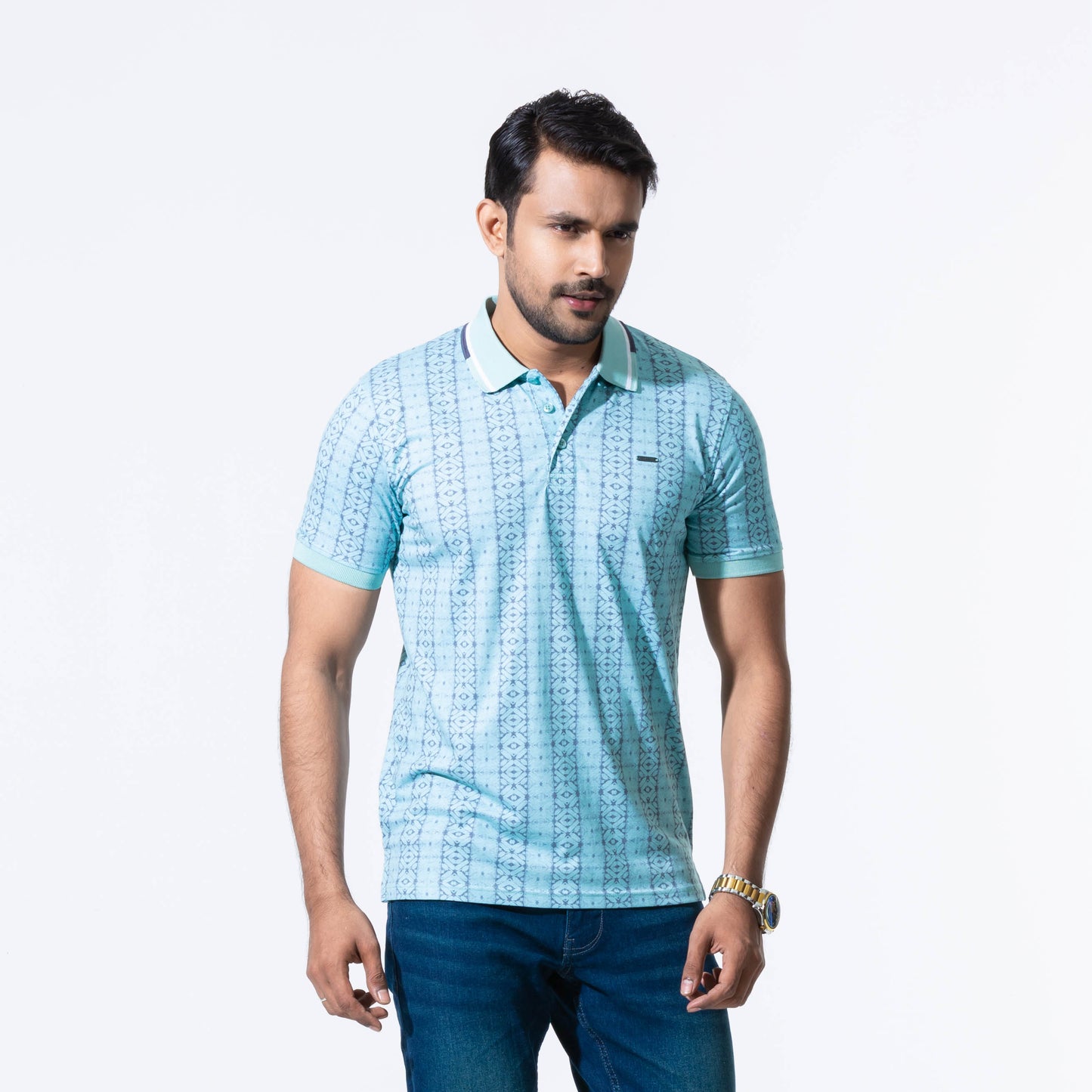 Mens Pastel Green Polo T-Shirt