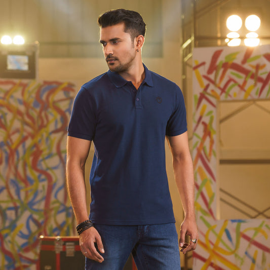 Mens Navy Blue Polo