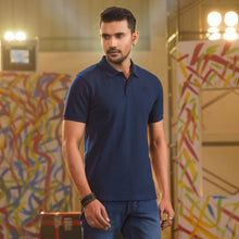 Load image into Gallery viewer, MENS POLO-NAVY BLUE
