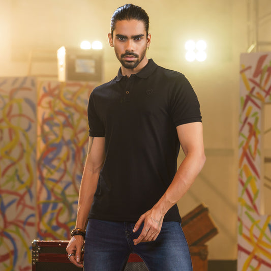 Mens Black Polo