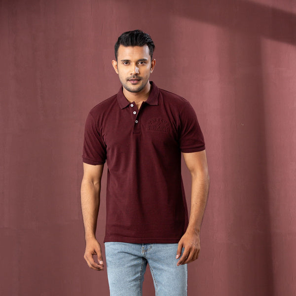 Mens Polo Maroon M MAROON