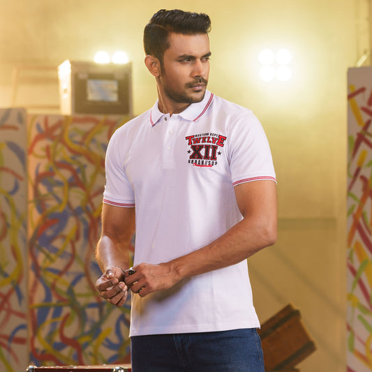 Mens White Polo