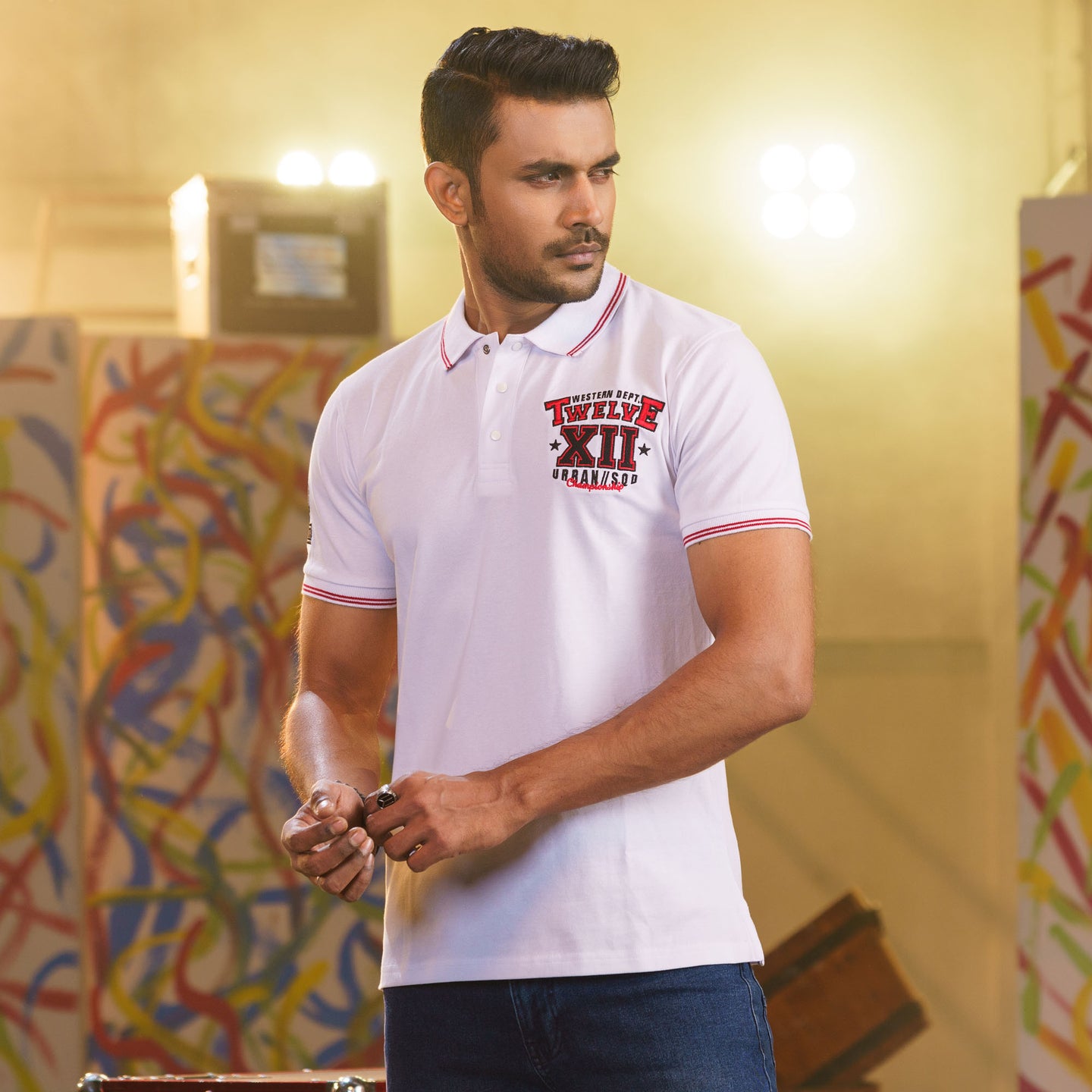 MENS POLO-WHITE