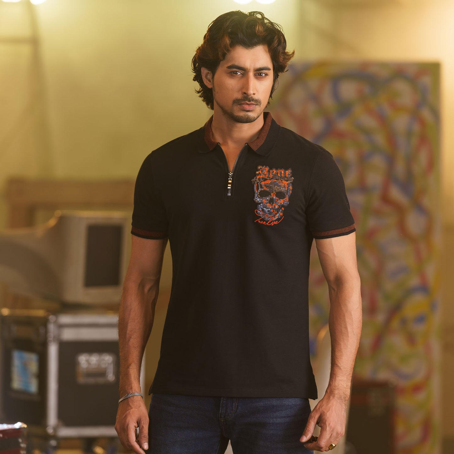 Mens Black Polo