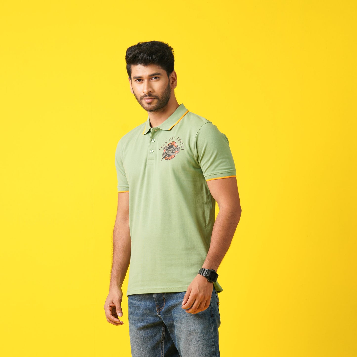 Mens Olive Polo