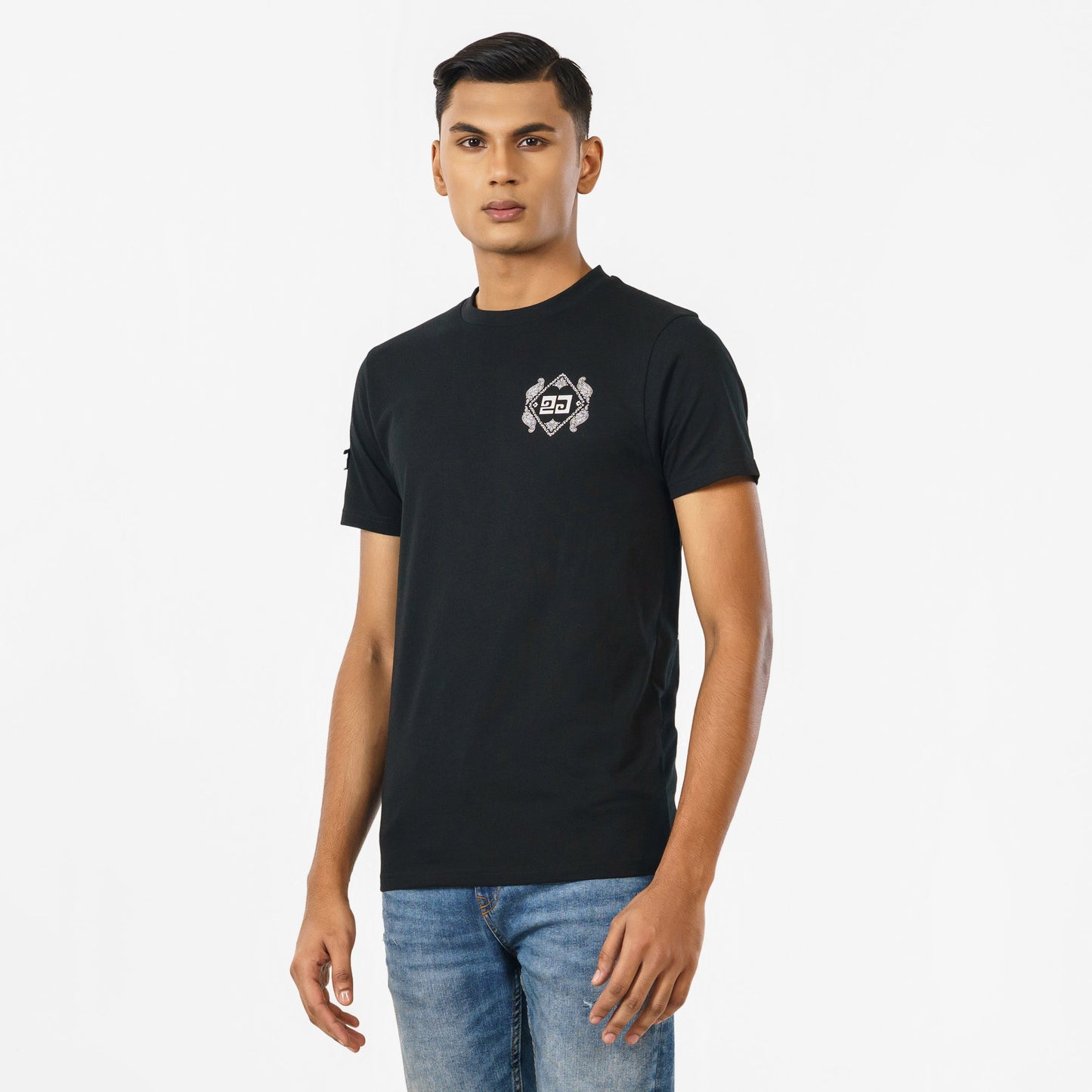 Mens Black  Casual T-Shirt