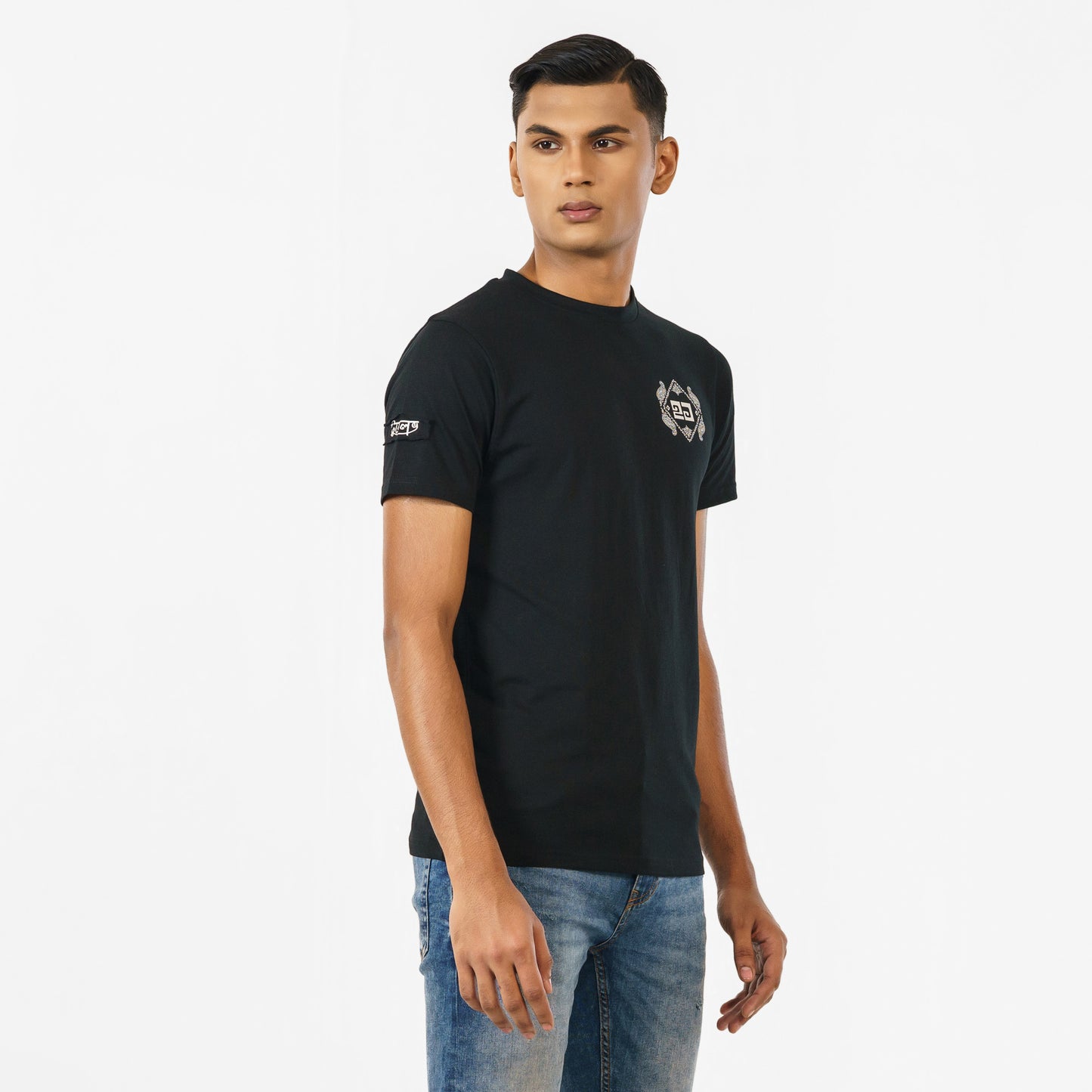 Mens Black  Casual T-Shirt