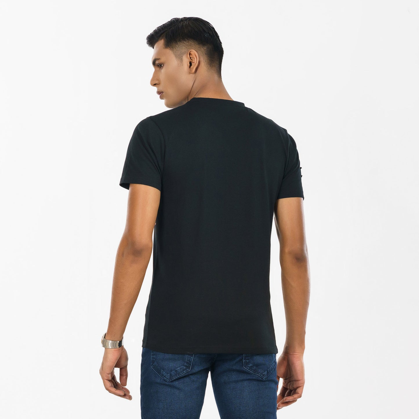 Mens Black  Casual T-Shirt