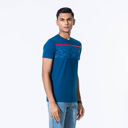 Mens Dark Teal Camo T-Shirt