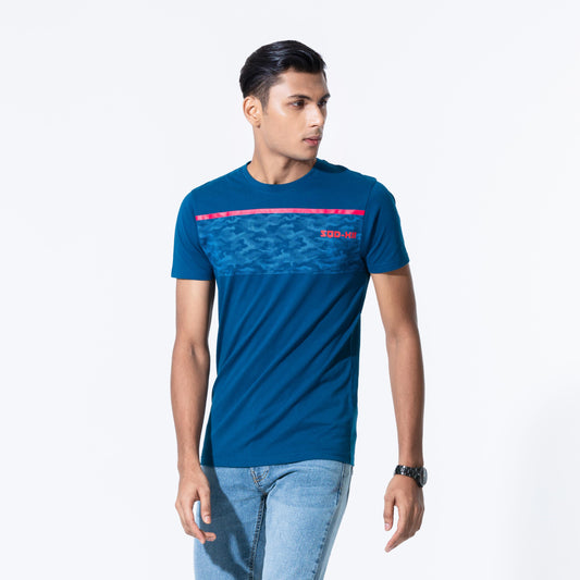 Mens Dark Teal Camo T-Shirt