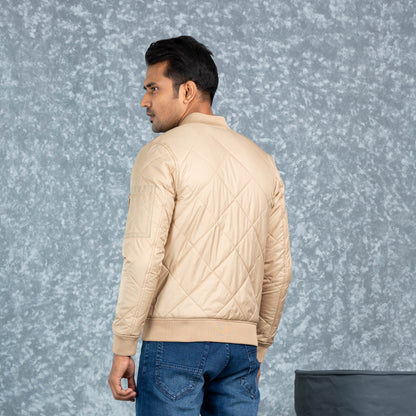 Mens Bomber Jacket- Beige
