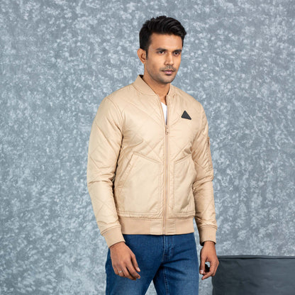 Mens Bomber Jacket- Beige