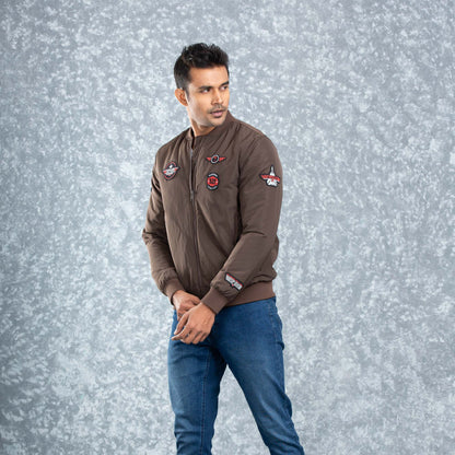 Mens Bomber- Seal Brown