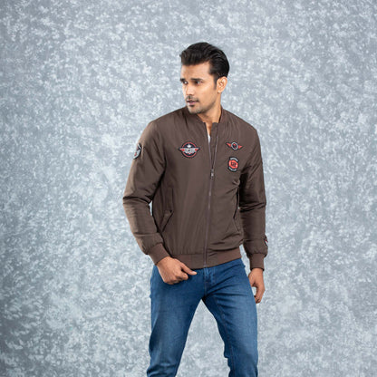 Mens Bomber- Seal Brown
