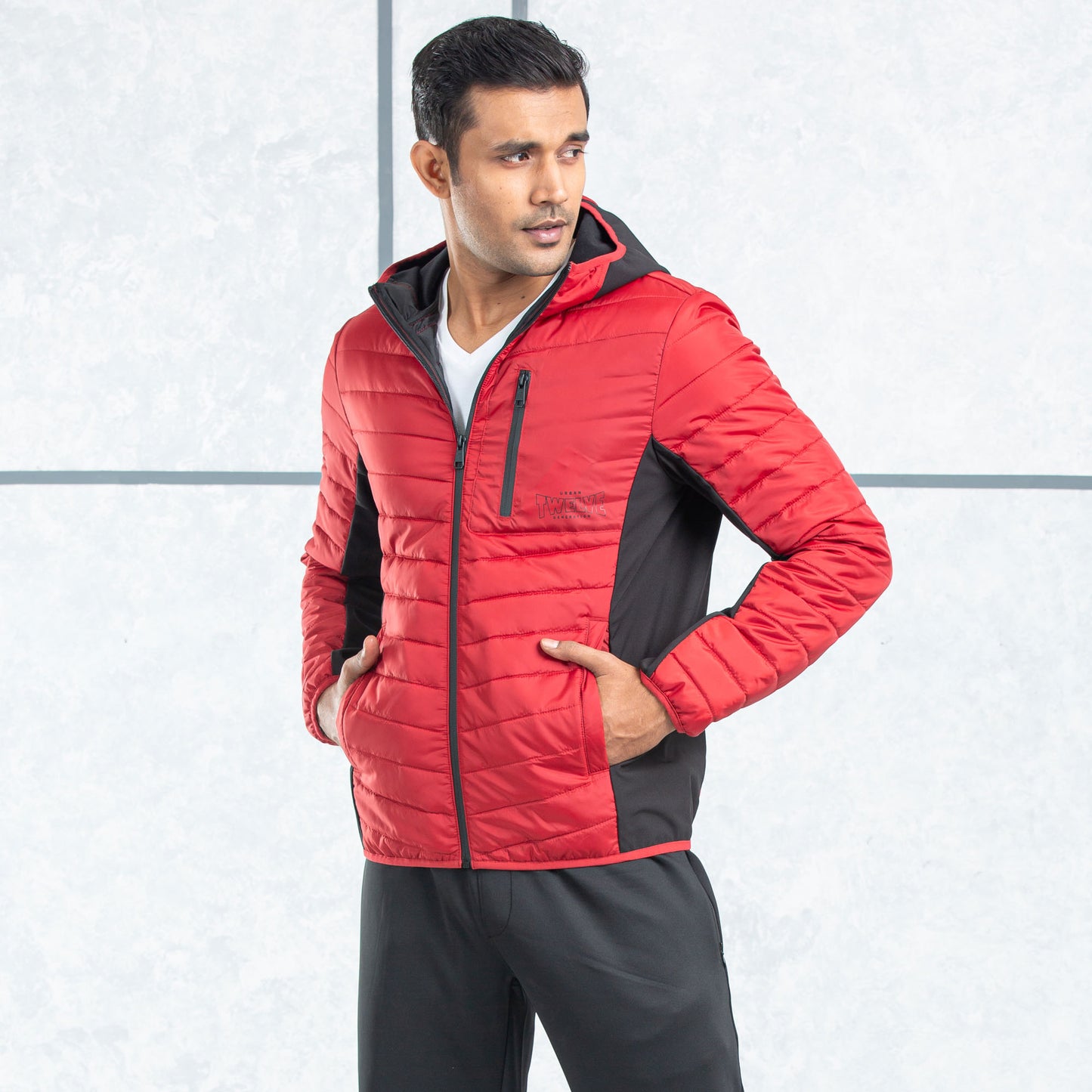 Mens Quilting Jacket- Maroon