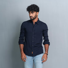 Load image into Gallery viewer, Mens Long Sleeve Shirt- Navy
