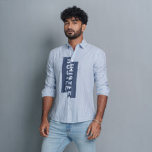 Load image into Gallery viewer, Mens Long Sleeve Shirt- Blue Stripe
