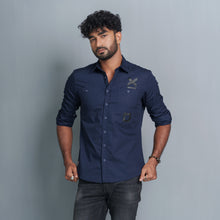 Load image into Gallery viewer, Mens Casual Shirt- Navy
