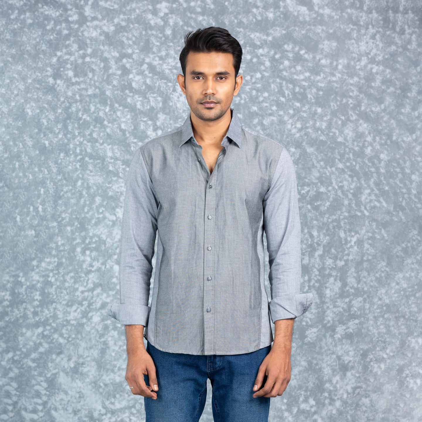 Men’s Grey Chambray Shirt