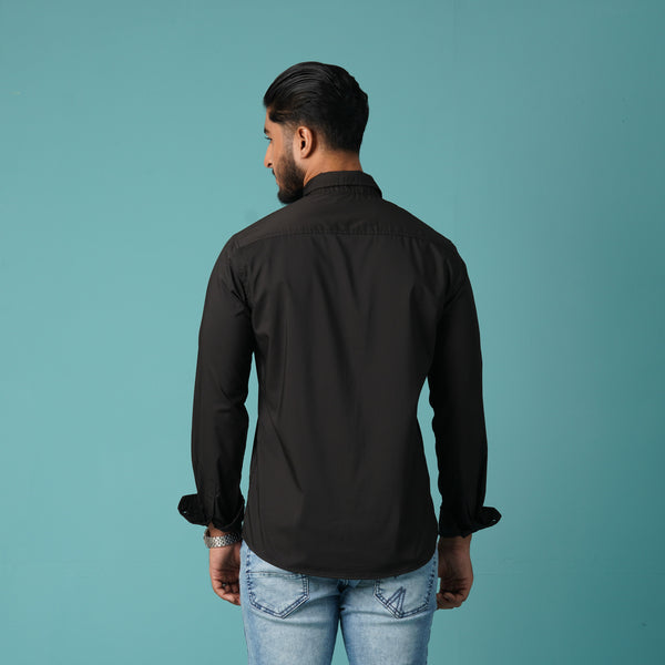 MENS L/S SHIRT-BLACK