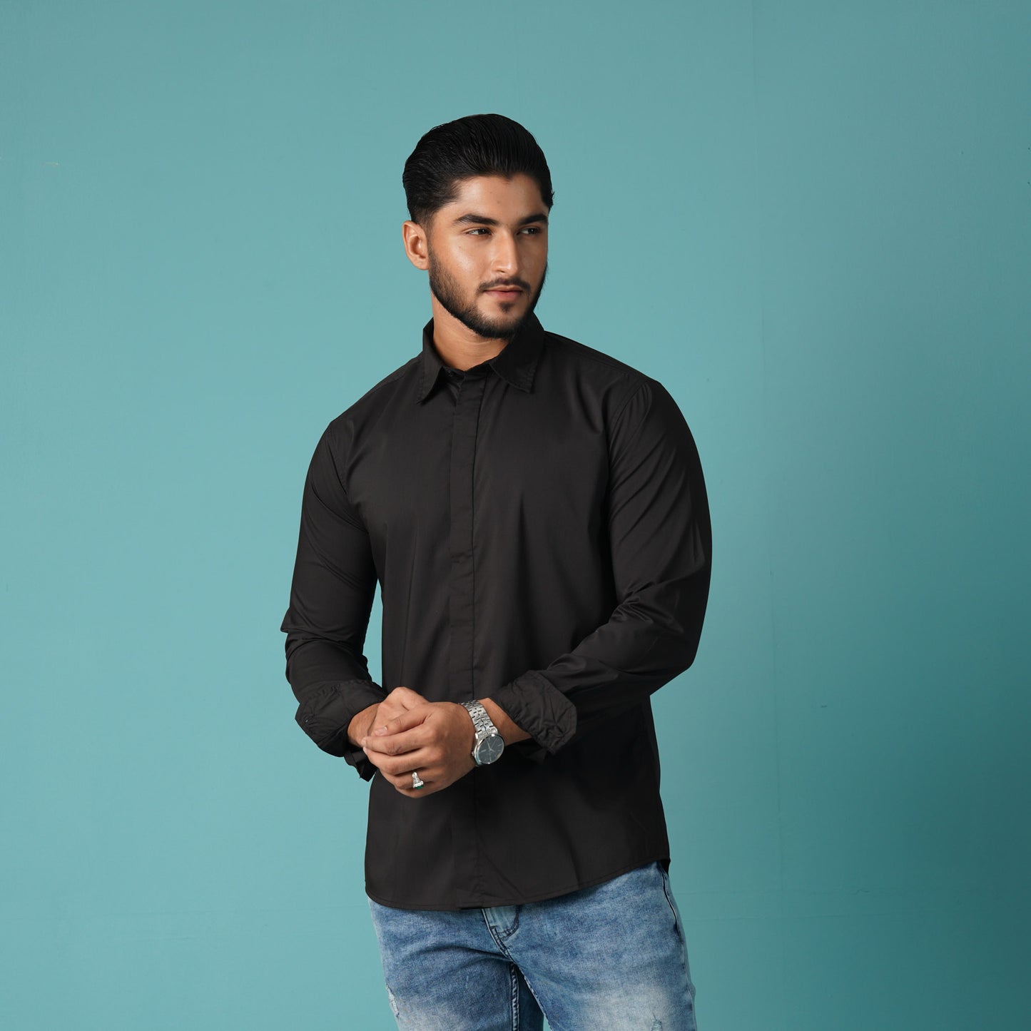 Mens L/S Shirt-Black