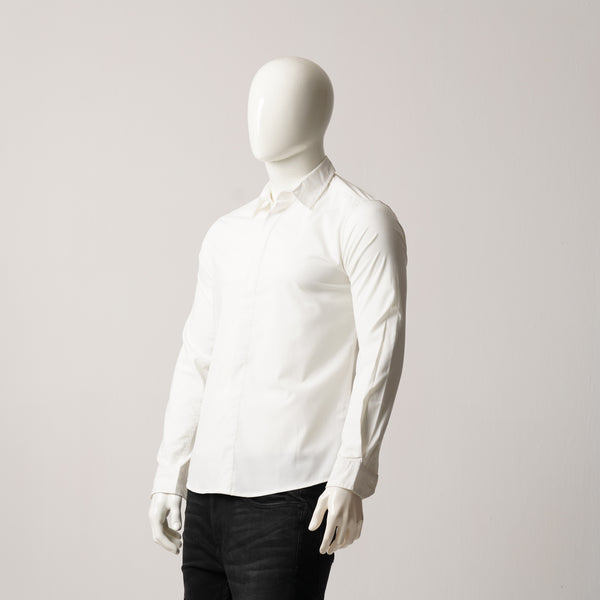 MENS L/S SHIRT-WHITE