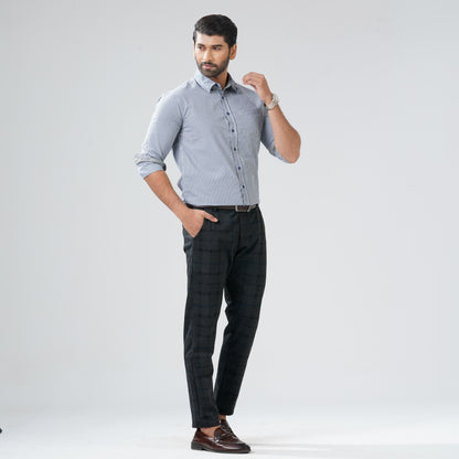 Mens Blue & White Shirt