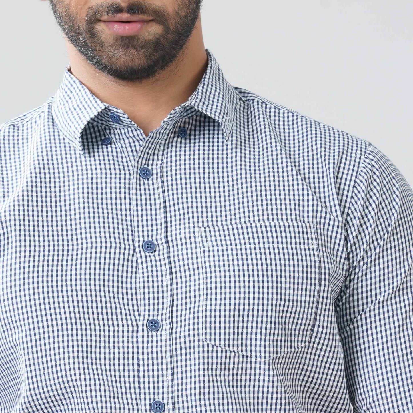 Mens Blue & White Shirt
