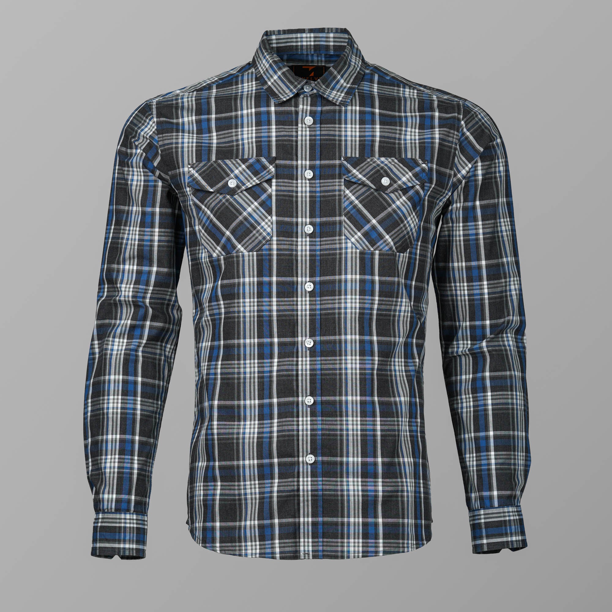 Mens Black & Blue Check Shirt – TwelveBd