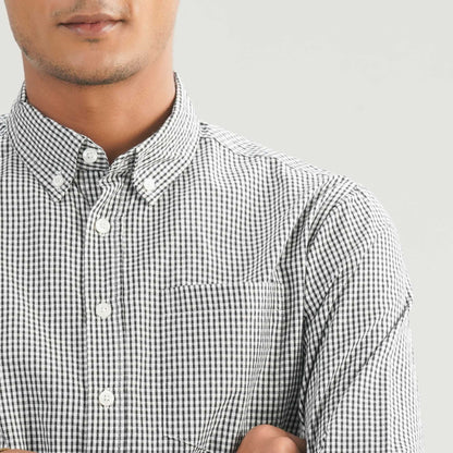 Mens Casual Black & White Shirt