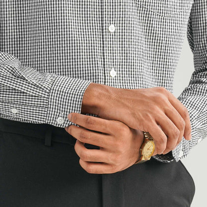 Mens Casual Black & White Shirt