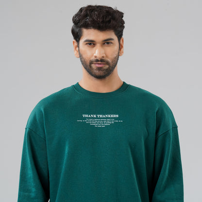 Mens Teal Green Sweat Shirt