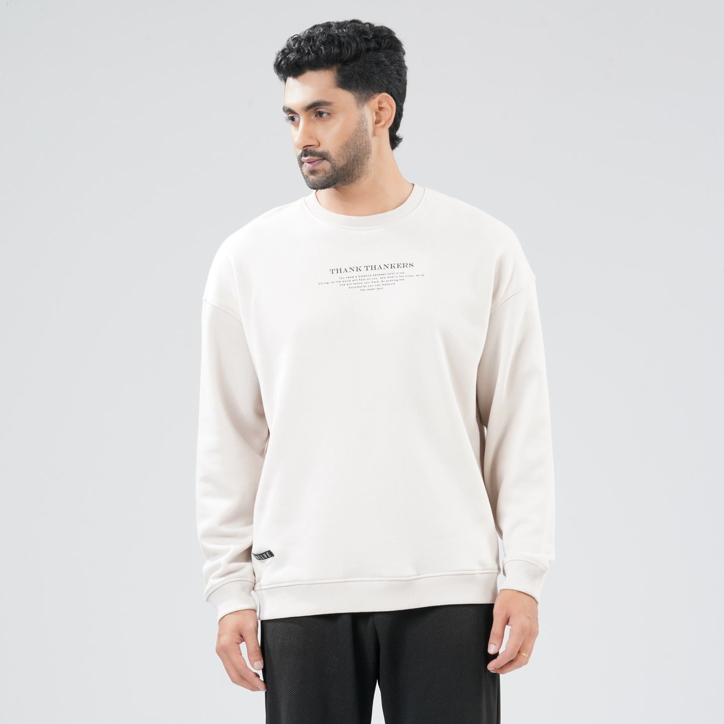 Mens Light Beige Sweat Shirt