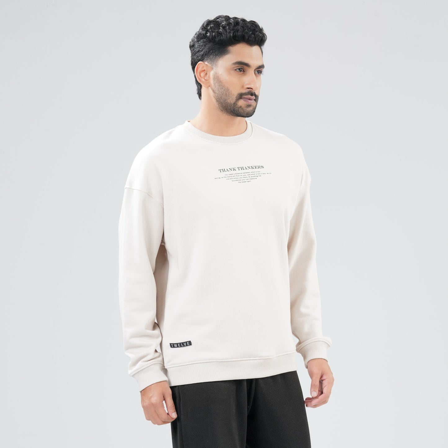 Mens Light Beige Sweat Shirt