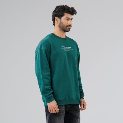 Mens Teal Green Sweat Shirt
