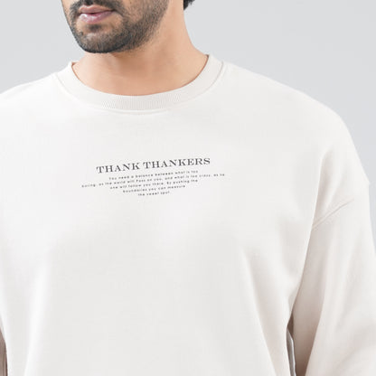 Mens Light Beige Sweat Shirt